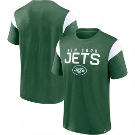 Wholesale Men\'s New York Jets Green White Home Stretch Team T-Shirt