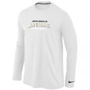 Wholesale Cheap Nike Jacksonville Jaguars Authentic Font Long Sleeve T-Shirt White
