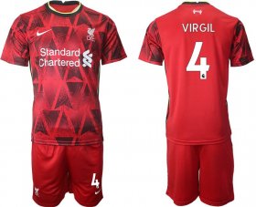 Wholesale Cheap Men 2021-2022 Club Liverpool home red 4 Nike Soccer Jersey