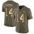 Wholesale Cheap Nike Broncos #14 Courtland Sutton Olive/Gold Men's Stitched NFL Limited 2017 Salute To Service Jersey