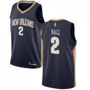 Wholesale Cheap Pelicans #2 Lonzo Ball Navy Basketball Swingman Icon Edition Jersey