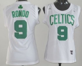 Wholesale Cheap Boston Celtics #9 Rajon Rondo White Womens Jersey