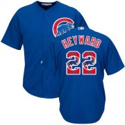 Wholesale Cheap Cubs #22 Jason Heyward Blue Team Logo Fashion Stitched MLB Jersey