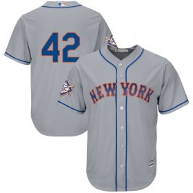Wholesale Cheap New York Mets #42 Majestic 2019 Jackie Robinson Day Official Cool Base Jersey Gray
