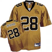 Wholesale Cheap Saints #28 Mark Ingram Gold Stitched NFL Jersey