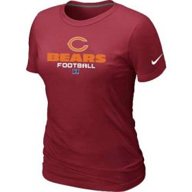 Wholesale Cheap Women\'s Nike Chicago Bears Critical Victory NFL T-Shirt Red