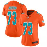 Wholesale Cheap Nike Dolphins #73 Austin Jackson Orange Women's Stitched NFL Limited Inverted Legend Jersey
