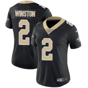 Wholesale Cheap Nike Saints #2 Jameis Winston Black Team Color Women\'s Stitched NFL Vapor Untouchable Limited Jersey