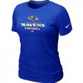 Wholesale Cheap Women's Nike Baltimore Ravens Critical Victory NFL T-Shirt Blue