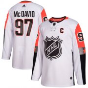 Wholesale Cheap Adidas Oilers #97 Connor McDavid White 2018 All-Star Pacific Division Authentic Stitched NHL Jersey