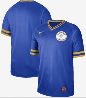 Wholesale Cheap Nike Brewers Blank Royal Authentic Cooperstown Collection Stitched MLB Jersey