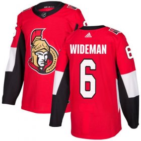 Wholesale Cheap Adidas Senators #6 Chris Wideman Red Home Authentic Stitched NHL Jersey