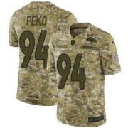 Wholesale Cheap Nike Broncos #94 Domata Peko Camo Men's Stitched NFL Limited 2018 Salute To Service Jersey