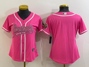 Wholesale Cheap Women's New Orleans Saints Blank Pink With Patch Cool Base Stitched Baseball Jersey