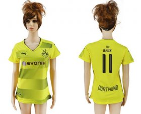 Wholesale Cheap Women\'s Dortmund #11 Reus Home Soccer Club Jersey