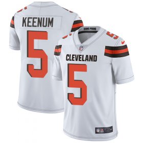 Wholesale Cheap Nike Browns #5 Case Keenum White Men\'s Stitched NFL Vapor Untouchable Limited Jersey