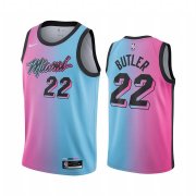 Wholesale Cheap Nike Heat #22 Jimmy Butler Blue Pink NBA Swingman 2020-21 City Edition Jersey