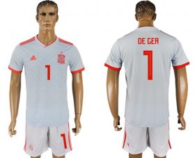 Wholesale Cheap Spain #1 De Gea Away Soccer Country Jersey