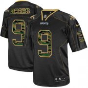 Wholesale Cheap Nike Saints #9 Drew Brees Black Men's Stitched NFL Elite Camo Fashion Jersey