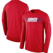 Wholesale Cheap New York Giants Nike Sideline Seismic Legend Long Sleeve T-Shirt Red