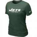 Wholesale Cheap Women's Nike New York Jets Sideline Legend Authentic Font T-Shirt Green