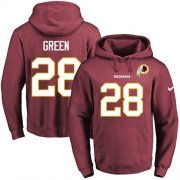 Wholesale Cheap Nike Redskins #28 Darrell Green Burgundy Red Name & Number Pullover NFL Hoodie