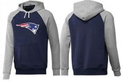 Wholesale Cheap New England Patriots Logo Pullover Hoodie Dark Blue Grey