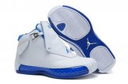 Wholesale Cheap Air Jordan 18 Kid Shoes White/Blue