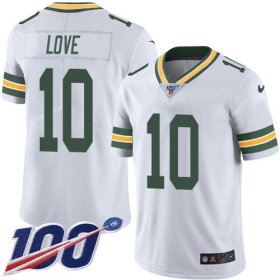 Wholesale Cheap Nike Packers #10 Jordan Love White Men\'s Stitched NFL 100th Season Vapor Untouchable Limited Jersey