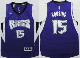 Wholesale Cheap Sacramento Kings #15 DeMarcus Cousins Revolution 30 Swingman 2014 New Purple Jersey