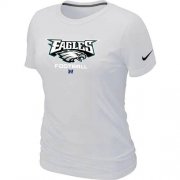 Wholesale Cheap Women's Nike Philadelphia Eagles Critical Victory NFL T-Shirt White