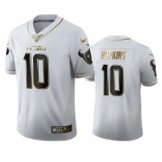 Wholesale Cheap Houston Texans #10 DeAndre Men's Nike White Golden Edition Vapor Limited NFL 100 Jersey