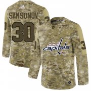 Wholesale Cheap Adidas Capitals #30 Ilya Samsonov Camo Authentic Stitched NHL Jersey