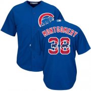 Wholesale Cheap Cubs #38 Mike Montgomery Blue Team Logo Fashion Stitched MLB Jersey