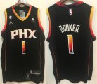 Wholesale Cheap Men's Phoenix Suns #1 Devin Booker Black Stitched Basketball Jersey