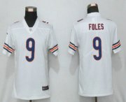 Wholesale Cheap Women's Chicago Bears #9 Nick Foles White 2017 Vapor Untouchable Stitched NFL Nike Limited Jersey