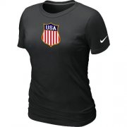 Wholesale Cheap Women's Nike Team USA Hockey Winter Olympics KO Collection Locker Room T-Shirt Black