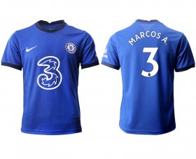 Wholesale Cheap Men 2020-2021 club Chelsea home aaa version 3 blue Soccer Jerseys