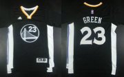 Wholesale Cheap Men's Golden State Warriors #23 Draymond Green Revolution 30 Swingman 2014 New Black Short-Sleeved Jersey