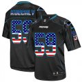 Wholesale Cheap Nike Panthers #59 Luke Kuechly Black Men's Stitched NFL Elite USA Flag Fashion Jersey