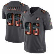 Wholesale Cheap Nike Raiders #96 Clelin Ferrell 2018 Salute To Service Retro USA Flag Limited NFL Jersey