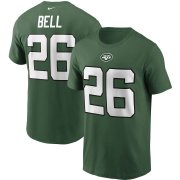 Wholesale Cheap New York Jets #26 Le'Veon Bell Nike Team Player Name & Number T-Shirt Green