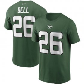 Wholesale Cheap New York Jets #26 Le\'Veon Bell Nike Team Player Name & Number T-Shirt Green