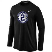 Wholesale Cheap Nike New York Yankees #2 Derek Jeter Official Final Season Commemorative Logo Long Sleeves T-Shirt Black