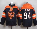 Wholesale Cheap Nike Bears #94 Leonard Floyd Navy Blue Player Pullover NFL Hoodie