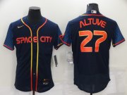 Wholesale Cheap Men's Houston Astros #27 Jose Altuve 2022 Navy City Connect Flex Base Stitched Baseball Jersey