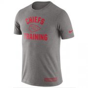 Wholesale Cheap Men's Kansas City Chiefs Nike Heathered Gray Training Performance T-Shirt