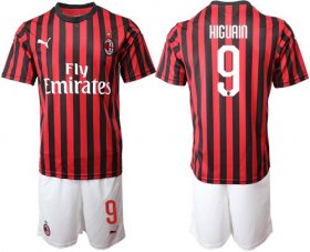 Wholesale Cheap AC Milan #9 Higuain Home Soccer Club Jersey