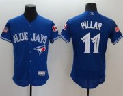 Wholesale Cheap Blue Jays #11 Kevin Pillar Blue Fashion Stars & Stripes Flexbase Authentic Stitched MLB Jersey