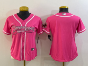 Wholesale Cheap Women's Tampa Bay Buccaneers Blank Pink With Patch Cool Base Stitched Baseball Jersey